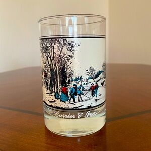 Currier & Ives Vintage Drinking Glass